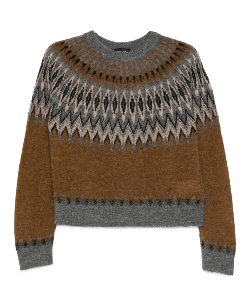 Roberto Collina Gemusterter Pullover - Braun Braun