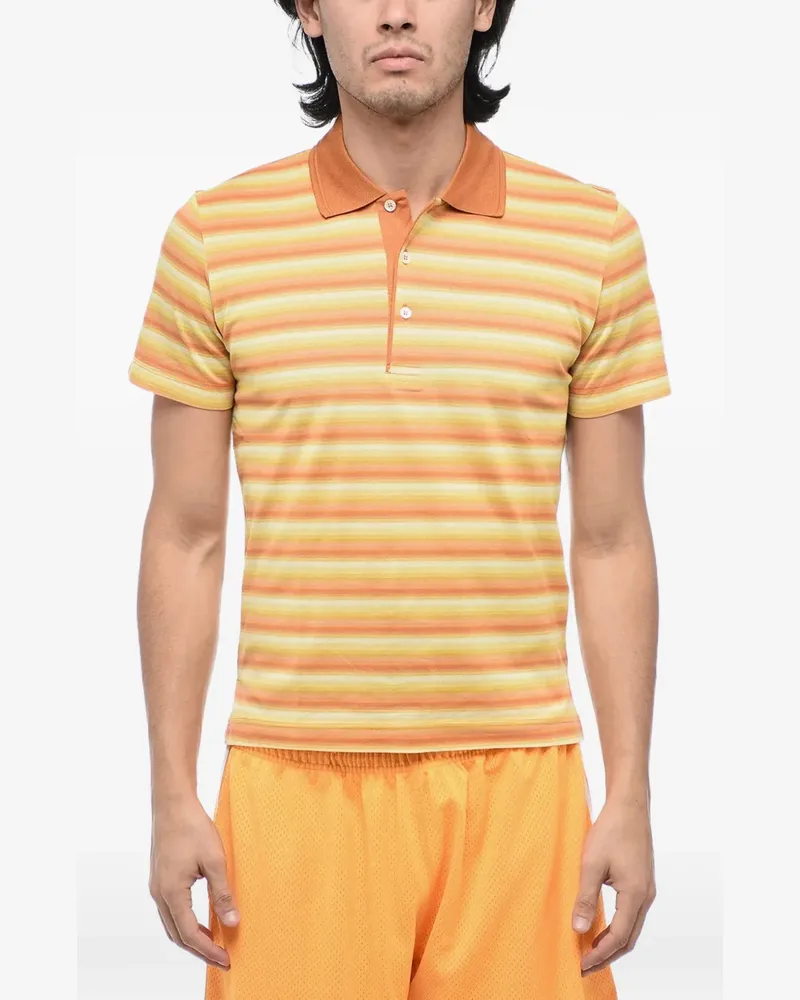 Corneliani Gestreiftes Poloshirt - Orange Orange