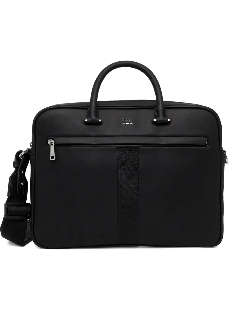 HUGO BOSS textured laptop bag - Schwarz Schwarz