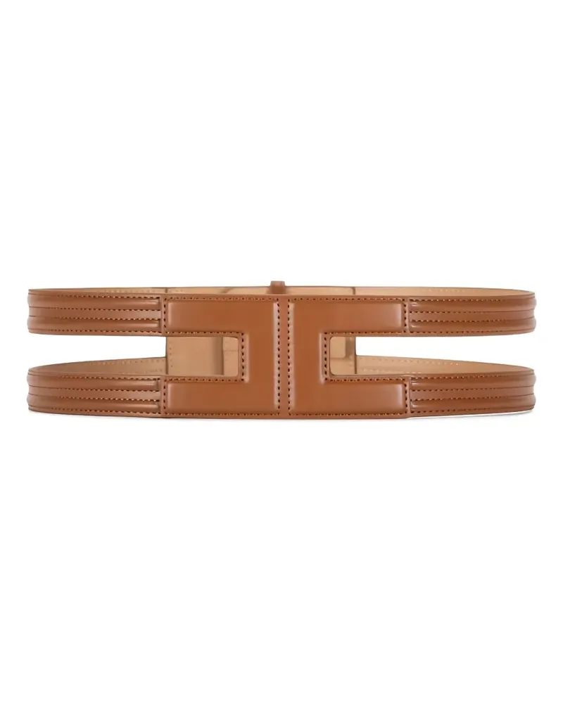 Elisabetta Franchi Gürtel mit Cut-Out - Braun Braun