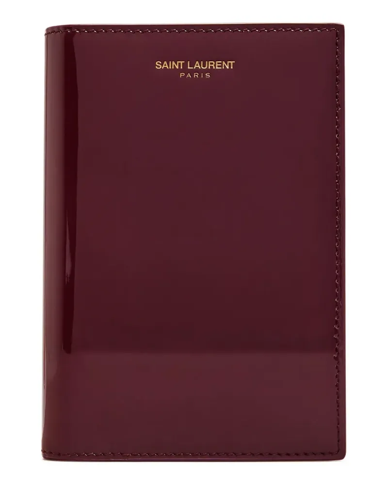 Saint Laurent patent leather passport holder - Rot Rot