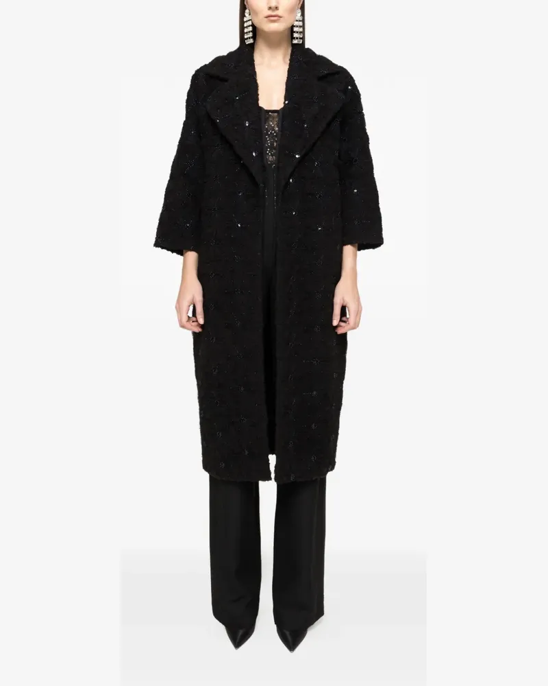 NISSA Mantel mit Perlen - Schwarz Schwarz