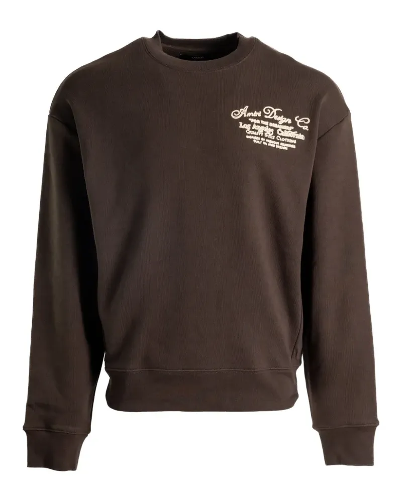 Amiri logo-print crew-neck sweatshirt - Braun Braun