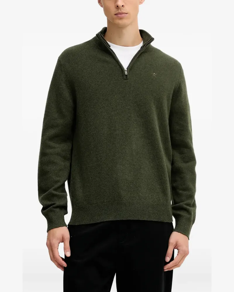 Hackett Pullover mit Logo-Stickerei - Grün Grün
