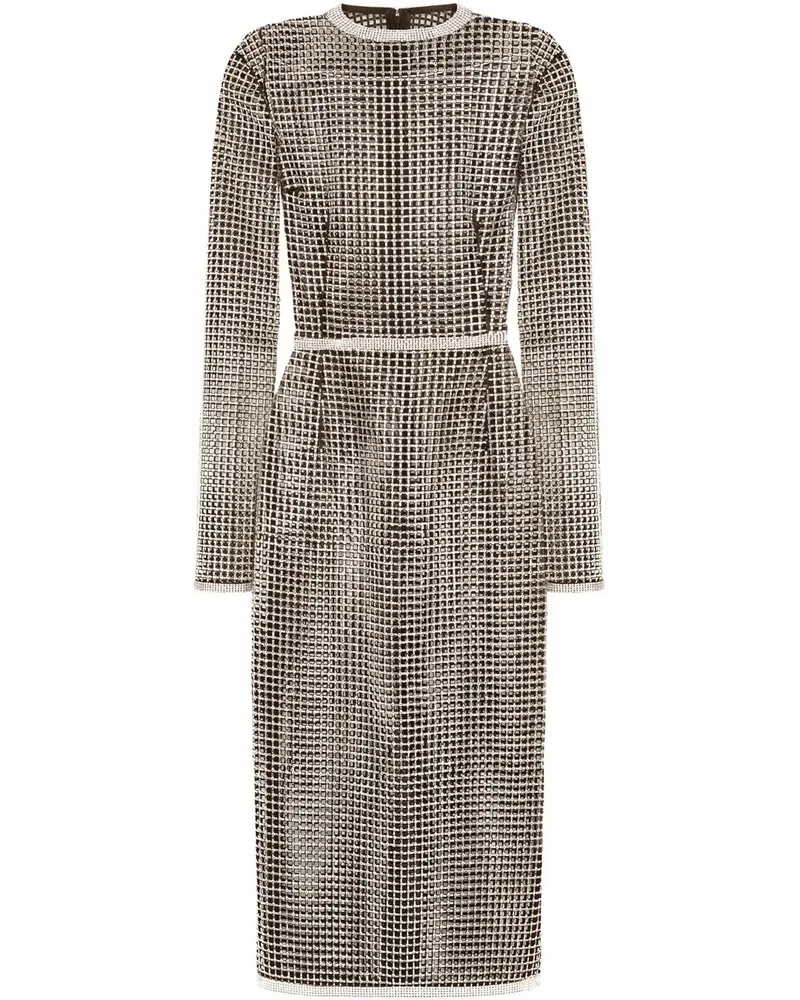 Dolce & Gabbana Minikleid mit Strass - Grau Grau
