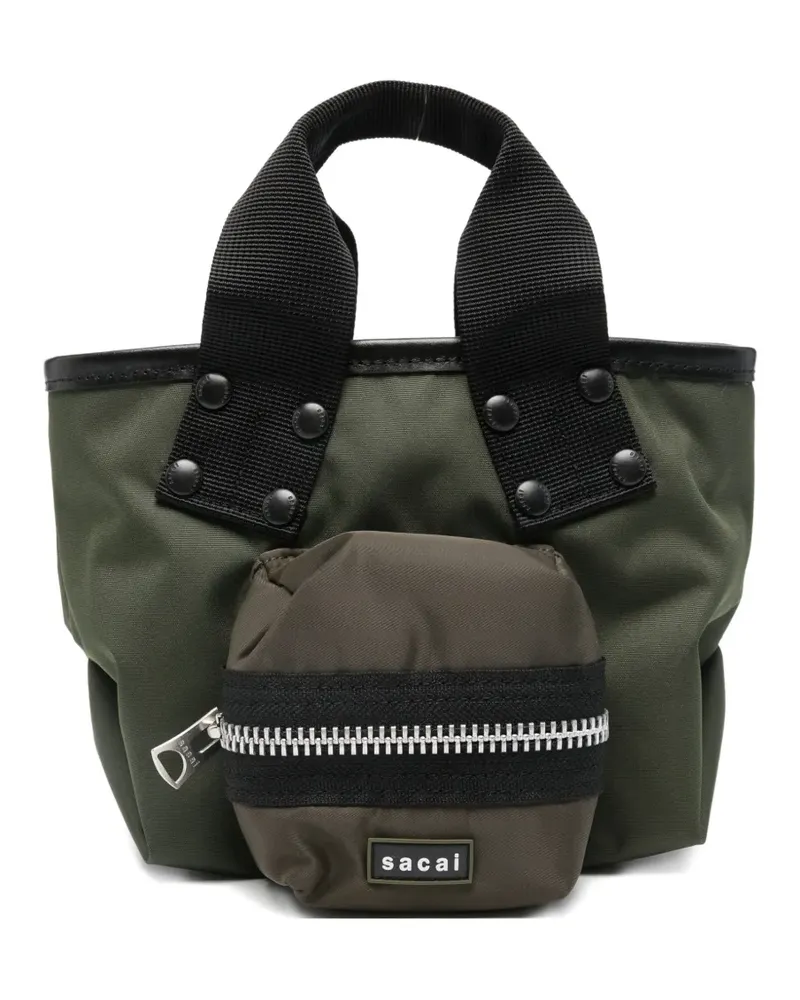 Sacai Handtasche mit Reißverschluss - Grün Grün