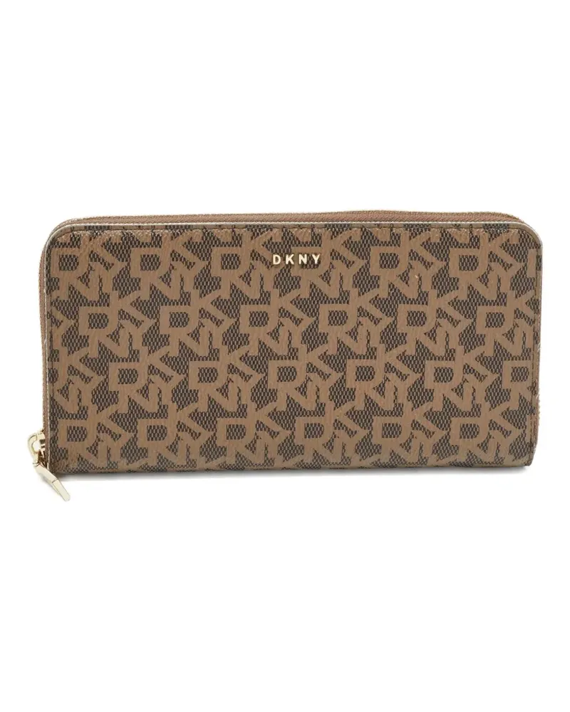 DKNY Portemonnaie mit Logo-Muster - Braun Braun