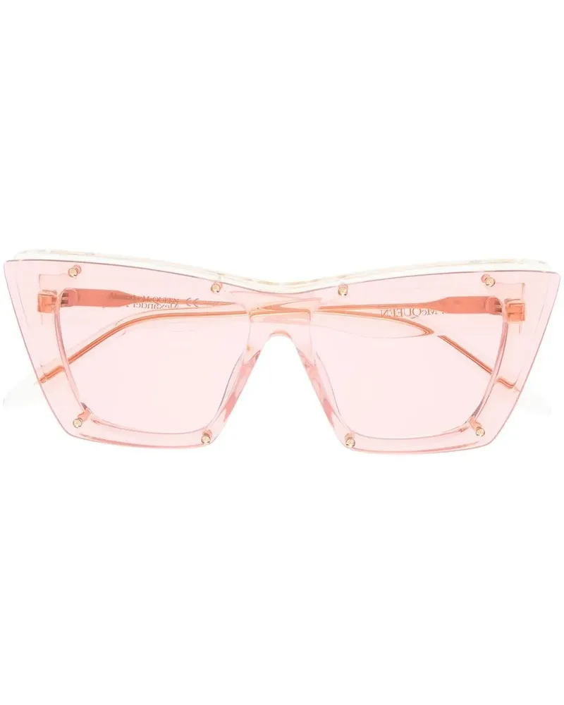 Alexander McQueen Sonnenbrille mit Cat-Eye-Gestell - Gelb Gelb