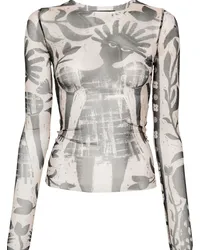 BOTTER T-Shirt aus Mesh mit Print Nude