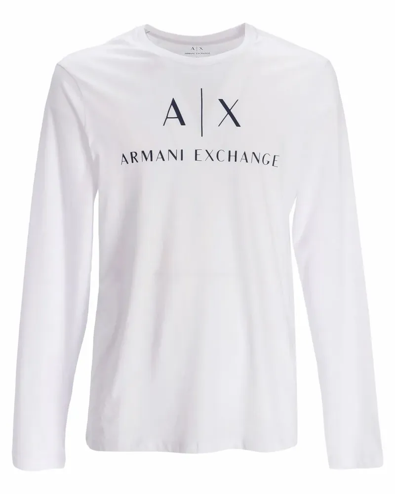 Armani Exchange T-Shirt mit Logo-Print - Weiß Weiß