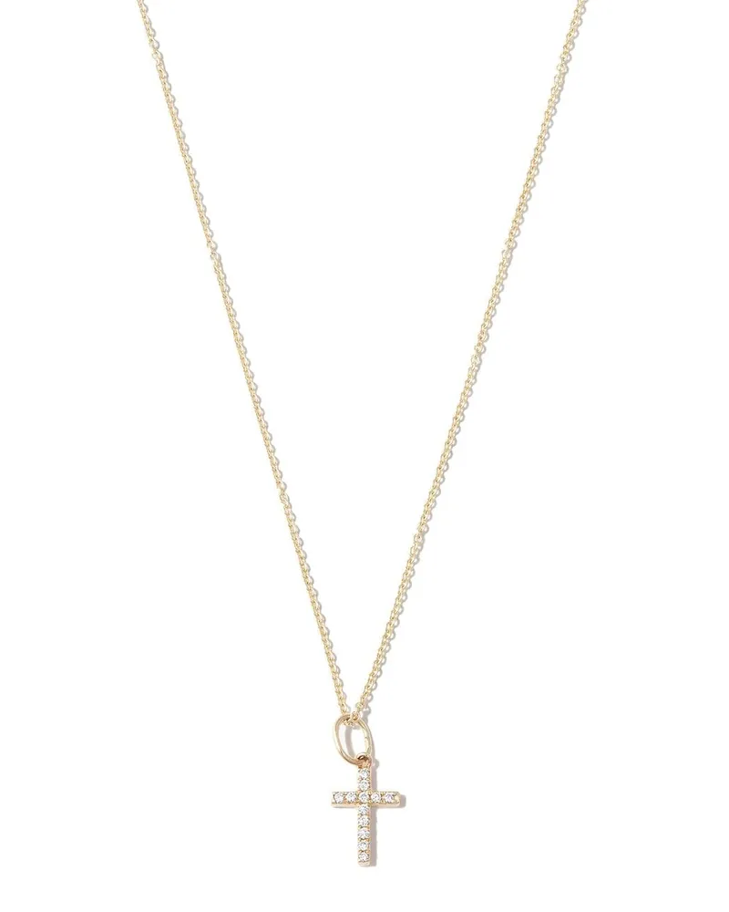 Sydney Evan 14kt Gelbgoldhalskette mit Diamanten Gold