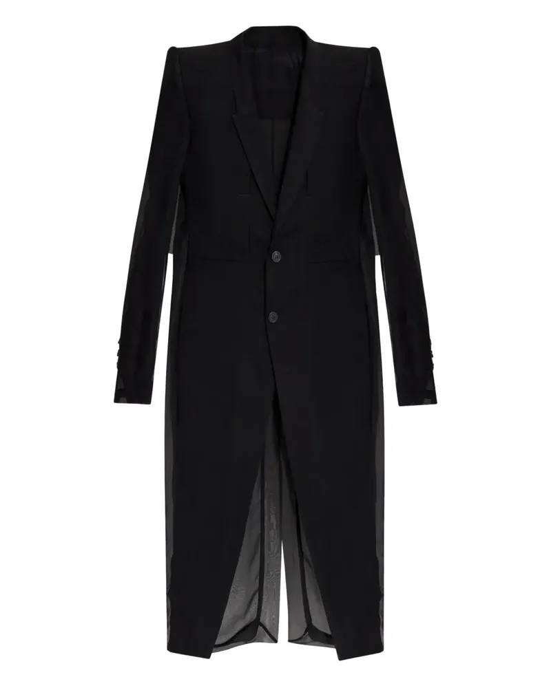 Rick Owens Fogpocket Neue Mantel - Schwarz Schwarz