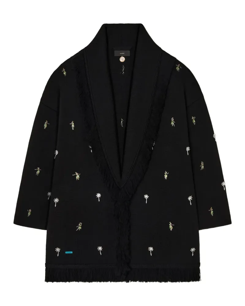 Alanui Dance With Me Cardigan mit Fransen - Schwarz Schwarz
