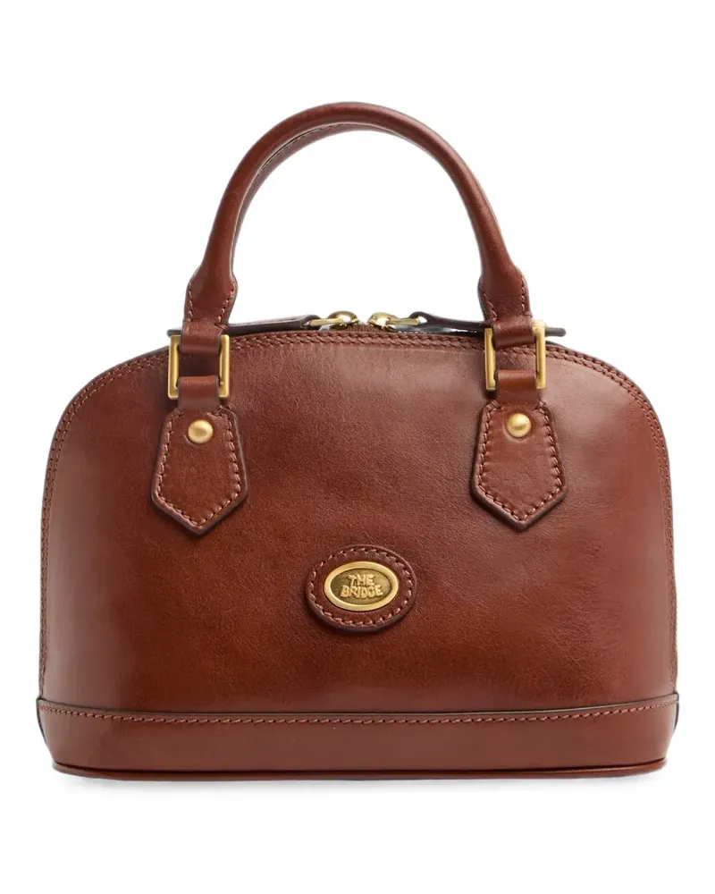 The Bridge logo-plaque leather tote bag - Braun Braun
