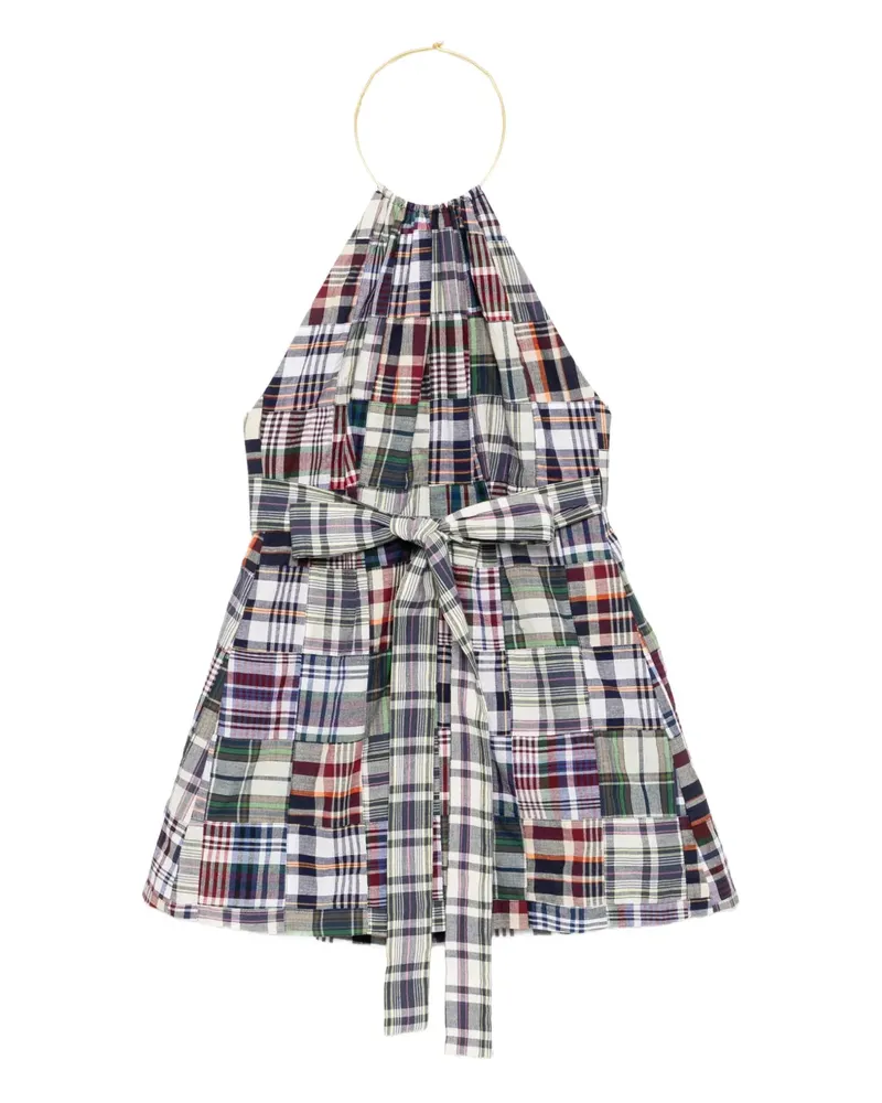 Cynthia Rowley Kariertes Marisol Madras Kleid - Blau Blau