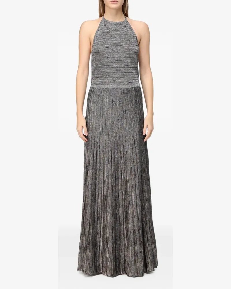 Missoni Langes Kleid aus Viskose-Lamé mit Rückenausschnitt - Grau Grau