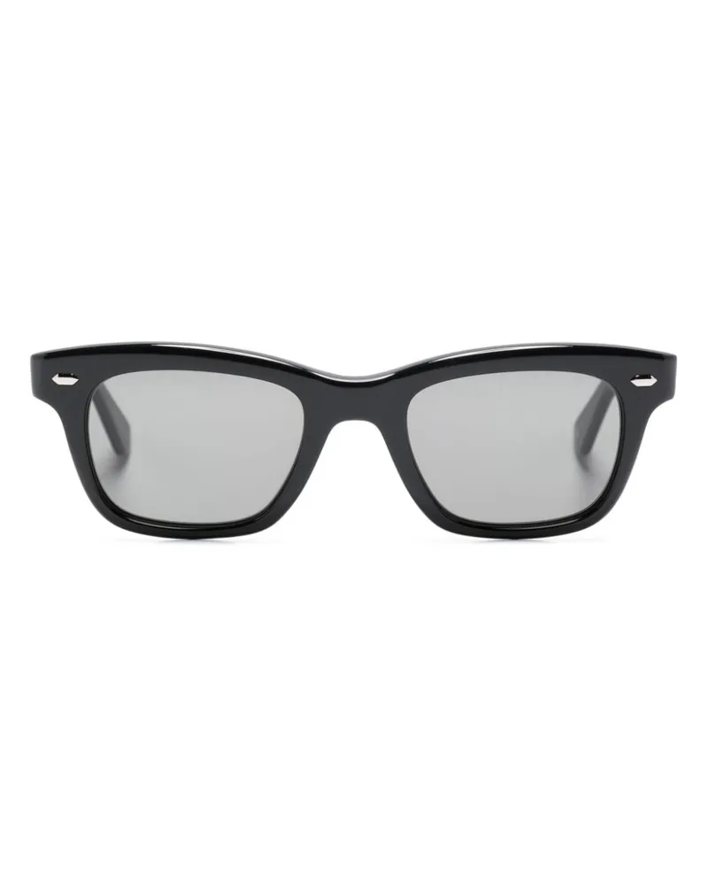 Garrett Leight Grove Sonnenbrille mit eckigem Gestell Schwarz