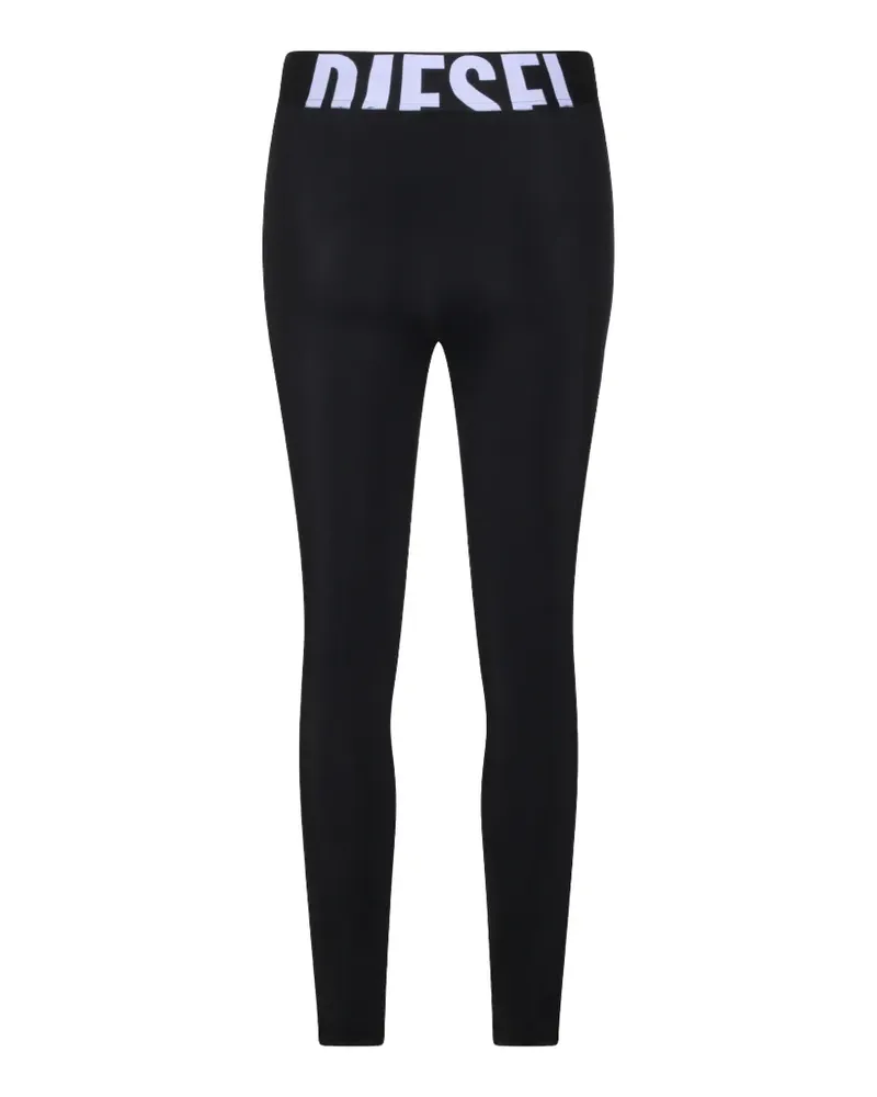 Diesel Adeline Leggings mit Logo-Bund - Schwarz Schwarz