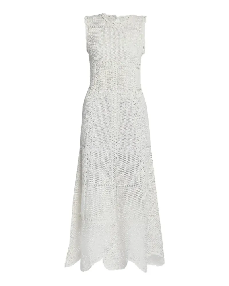 Erdem crochet-knit flared dress - Nude Nude