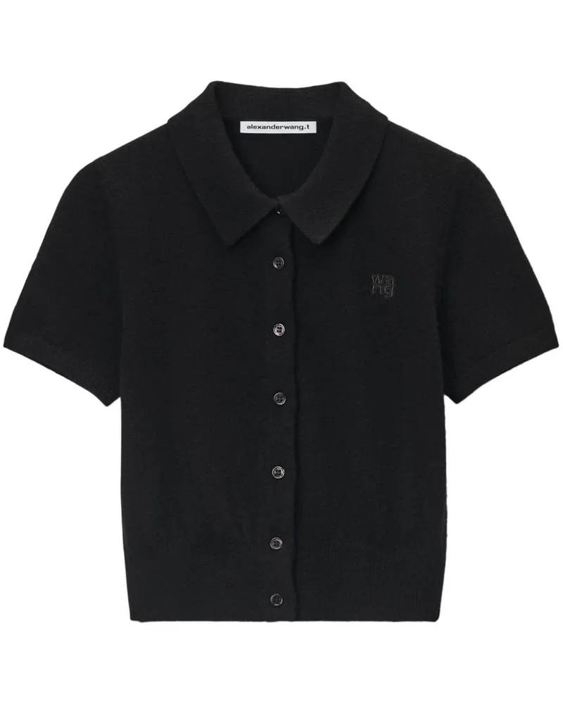 Alexander Wang Poloshirt mit Logo-Stickerei - Schwarz Schwarz
