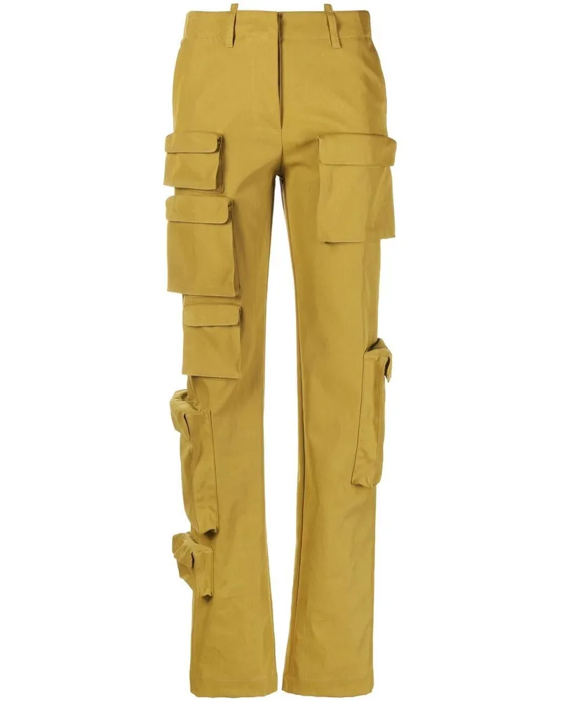 OFF-WHITE Gerade Cargohose - Gelb Gelb