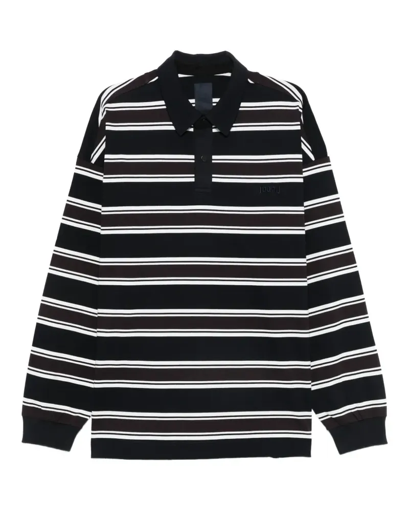 JUUN.J striped long-sleeve polo shirt - Blau Blau
