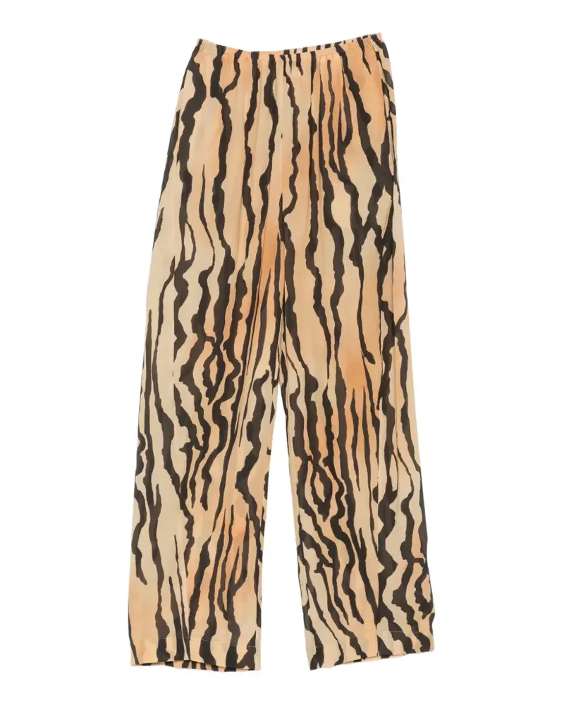 Nanushka Zoela tiger-print wide-leg trousers - Orange Orange