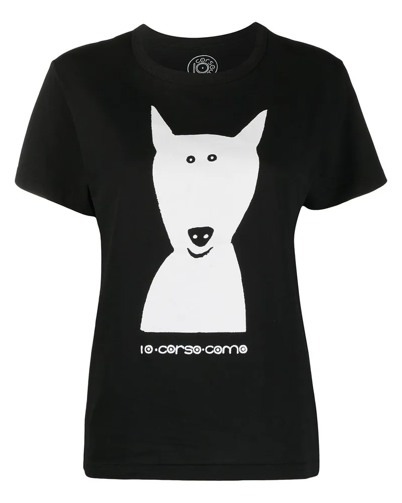 10 Corso Como T-Shirt mit grafischem Print Schwarz