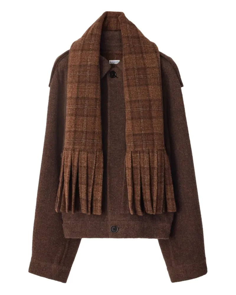 Burberry Jacke mit abnehmbarem Schal - Braun Braun