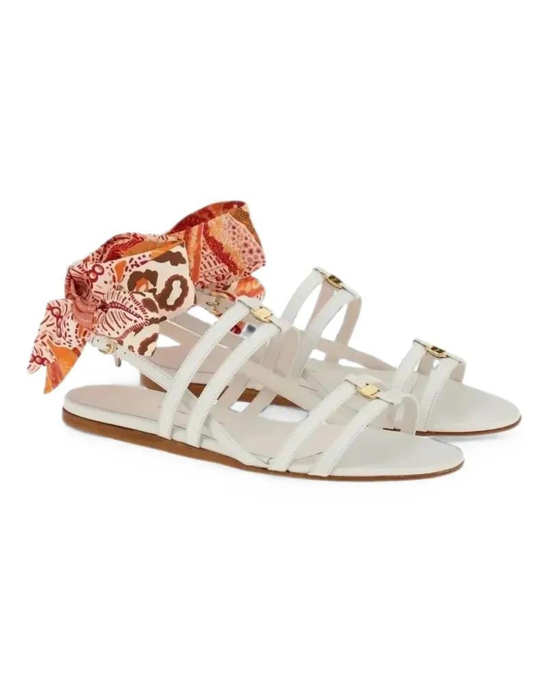 Ferragamo Sandalen mit Print - Weiß Weiß