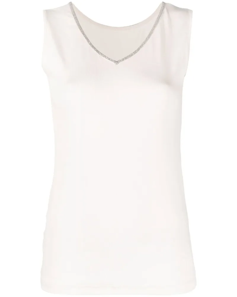 Fabiana Filippi Top mit Perlen - Nude Nude