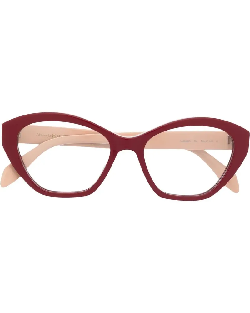 Alexander McQueen Brille mit Cat-Eye-Gestell - Rot Rot