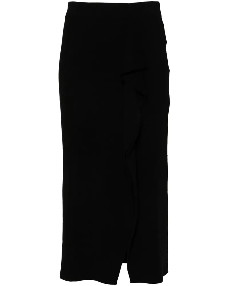 P.A.R.O.S.H. P.A.R.O H. Drapierter Midirock - Schwarz Schwarz