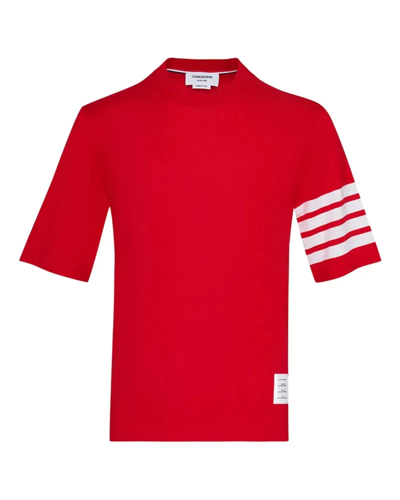 Thom Browne T-Shirt mit Streifen - Rot Rot