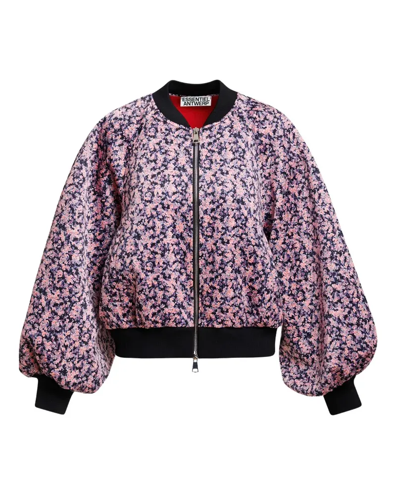 Essentiel Kryo Bomberjacke mit Blumenprint - Rosa Rosa