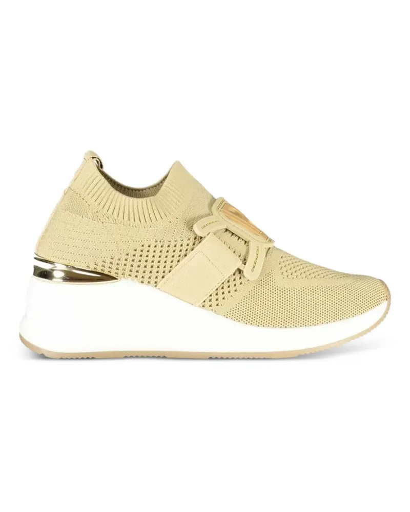 Laura Biagiotti logo-plaque platform sneakers - Nude Nude