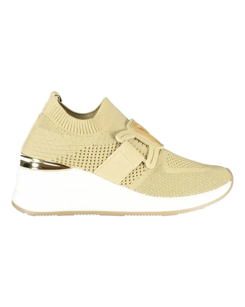 Laura Biagiotti logo-plaque platform sneakers - Nude Nude