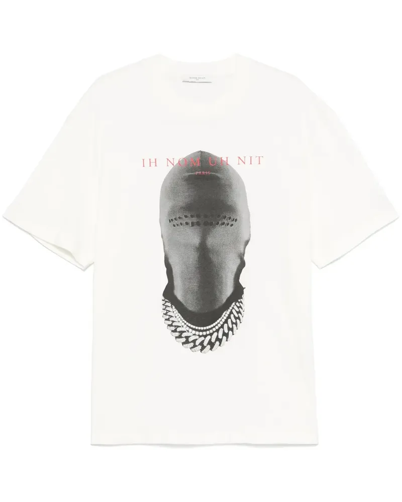 IH NOM UH NIT T-Shirt mit Masken-Print - Weiß Weiß