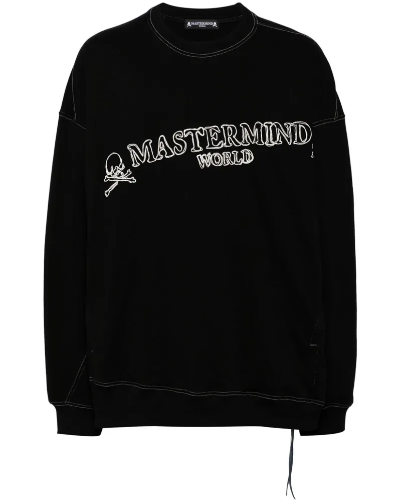 Mastermind World Sweatshirt mit Logo-Stickerei Schwarz