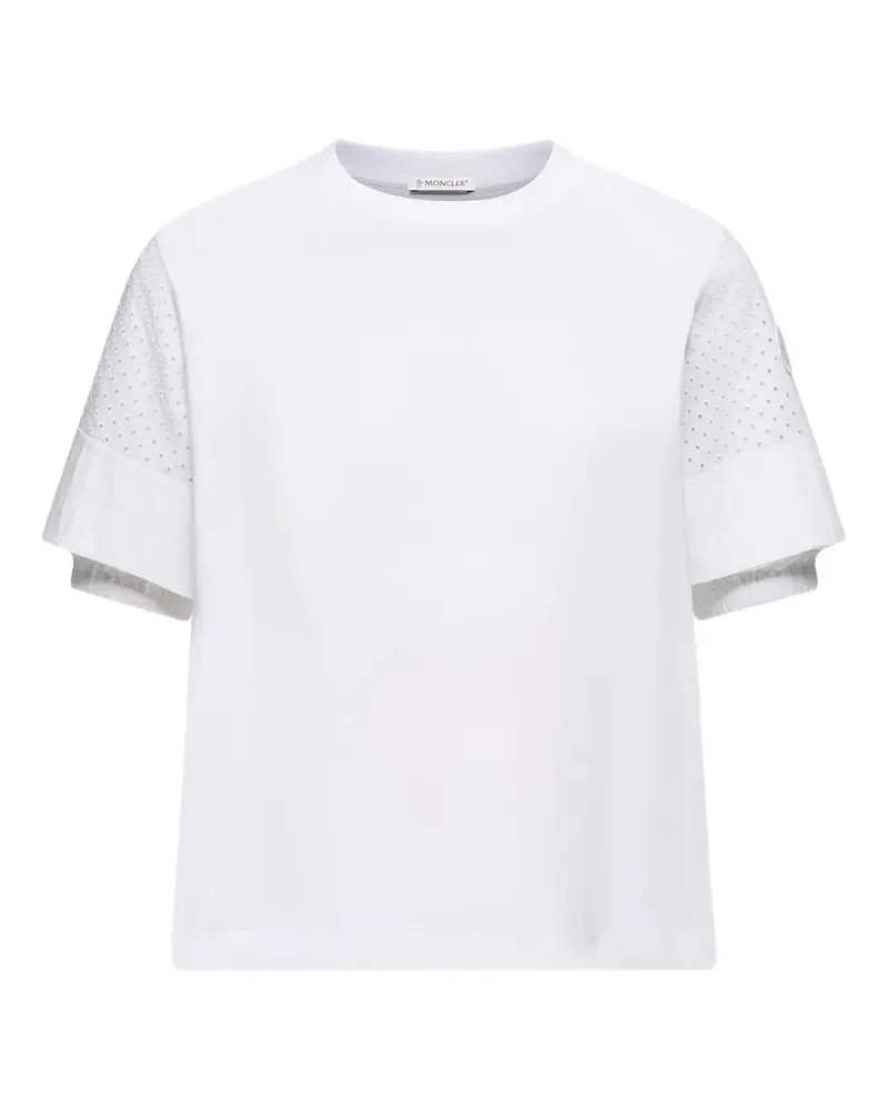 Moncler T-Shirt mit Ösen - Weiß Weiß
