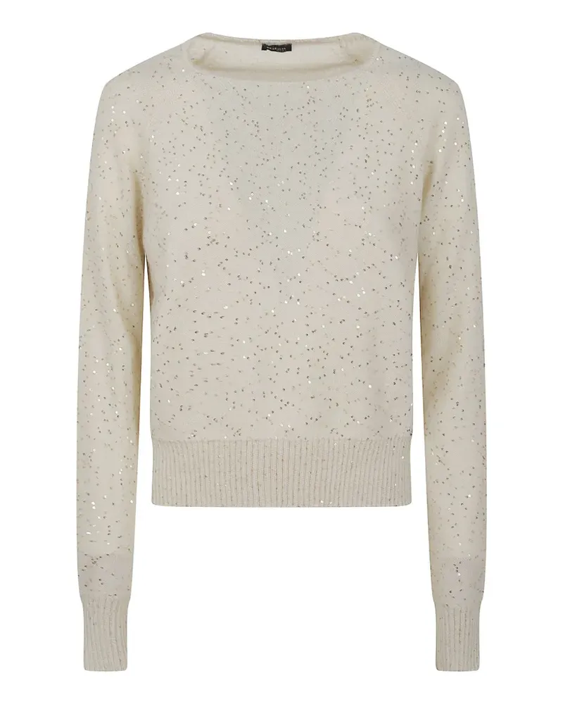 Kiton sequin-embellished cashmere sweater - Nude Nude