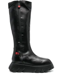 Moschino Stiefel mit Logo-Patch Schwarz