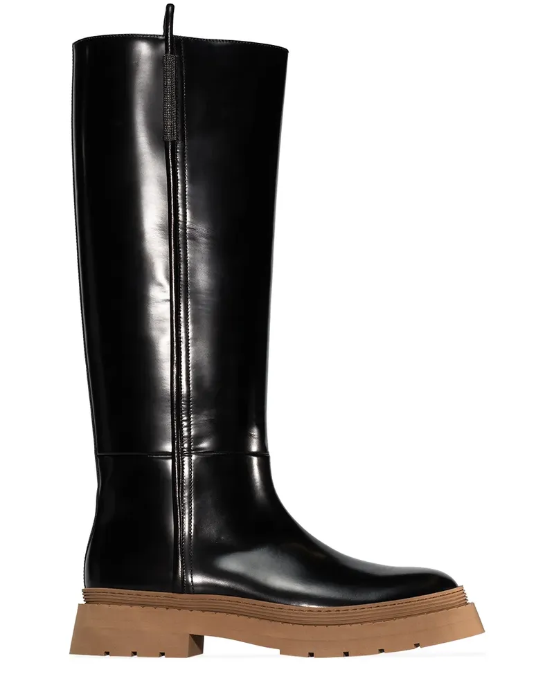 Brunello Cucinelli Kniehohe Stiefel - Schwarz Schwarz