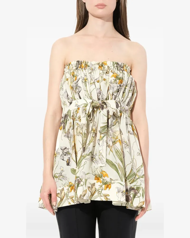 Alexander McQueen Ärmelloses Seidentop - Nude Nude