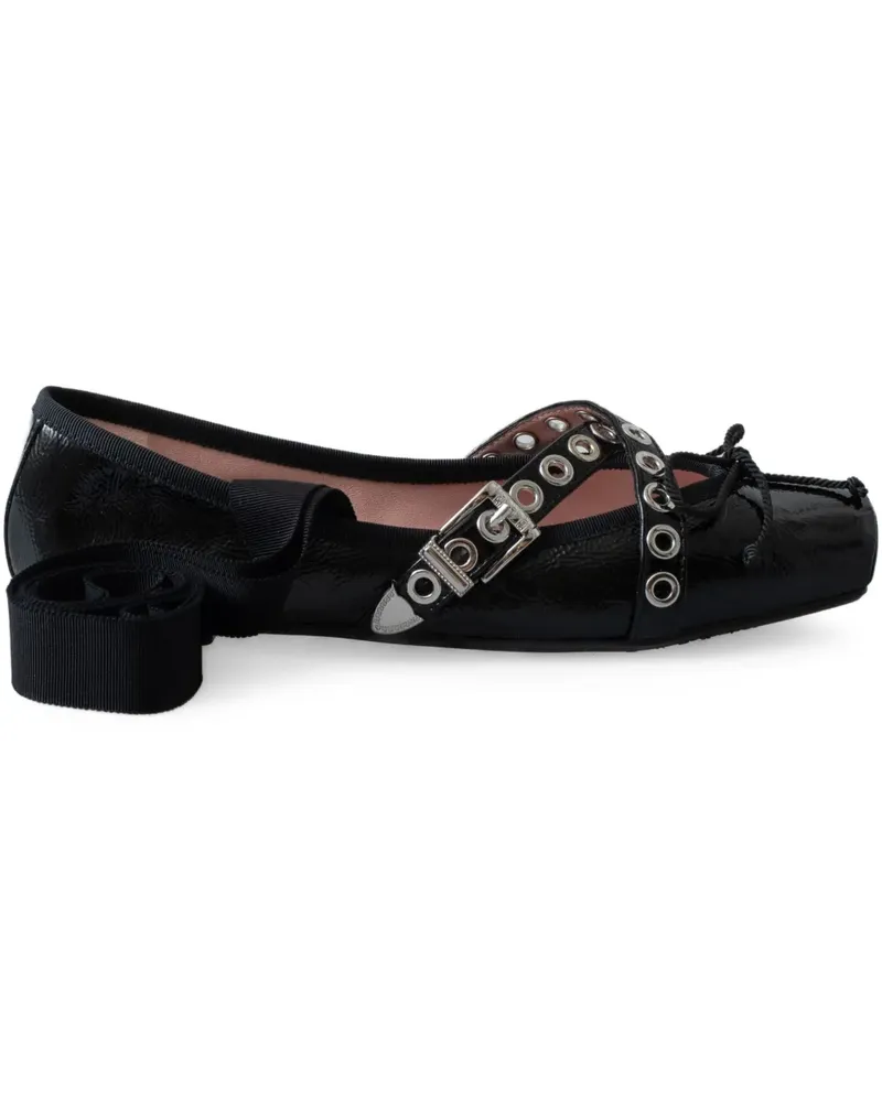 Pretty Ballerinas Ballerinas aus Leder - Schwarz Schwarz