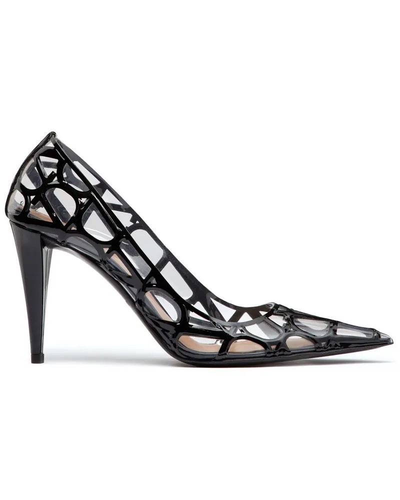 Valentino Garavani Toile Iconographe Pumps 90mm - Schwarz Schwarz