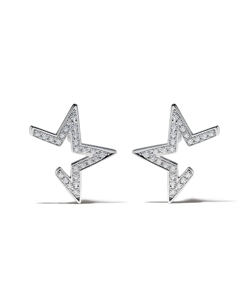 TASAKI 18kt 'Abstract Star' Weißgoldohrringe - Silber Silber