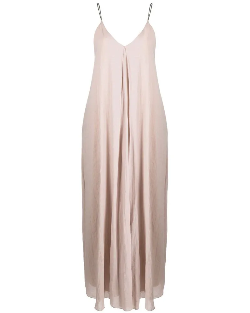 Fabiana Filippi Maxikleid mit Falten - Rosa Rosa