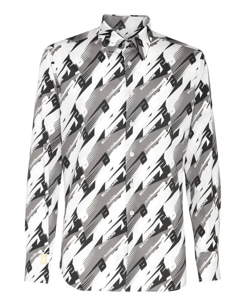 Billionaire printed shirt - Grau Grau
