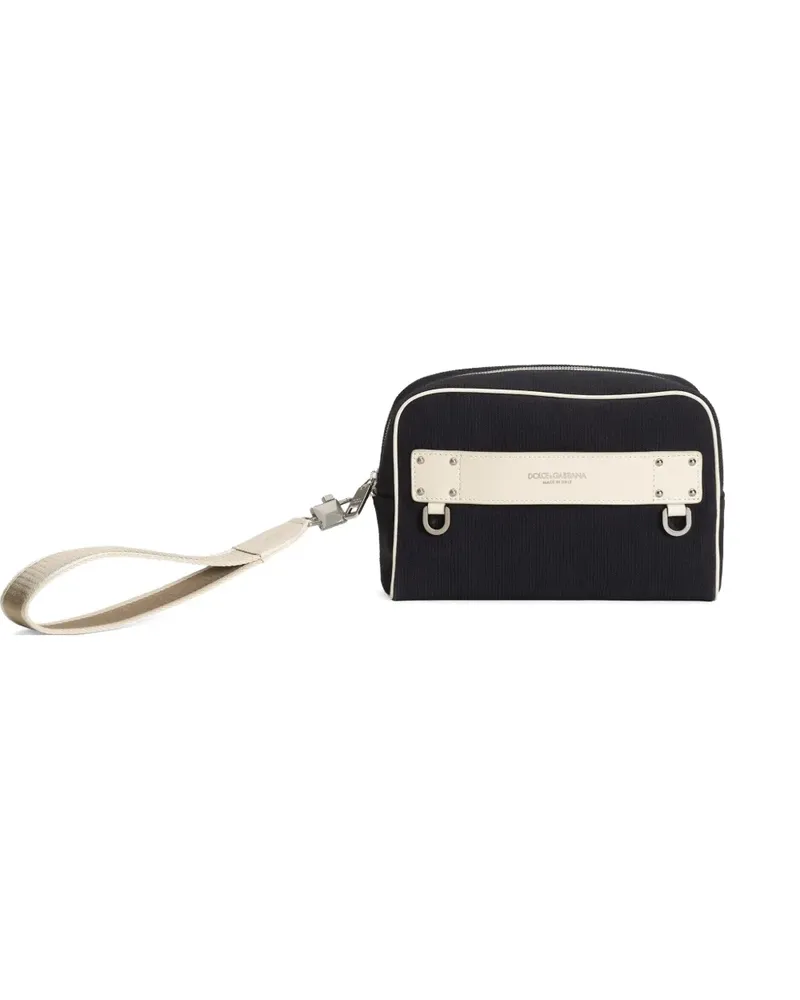 Dolce & Gabbana Essenza Popeline Handtasche - Schwarz Schwarz
